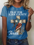 Women's Pray For Kerr County Kerr County Strong Print T-shirt