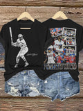 Women's Puerto Rico Baseball Printed T-shirts