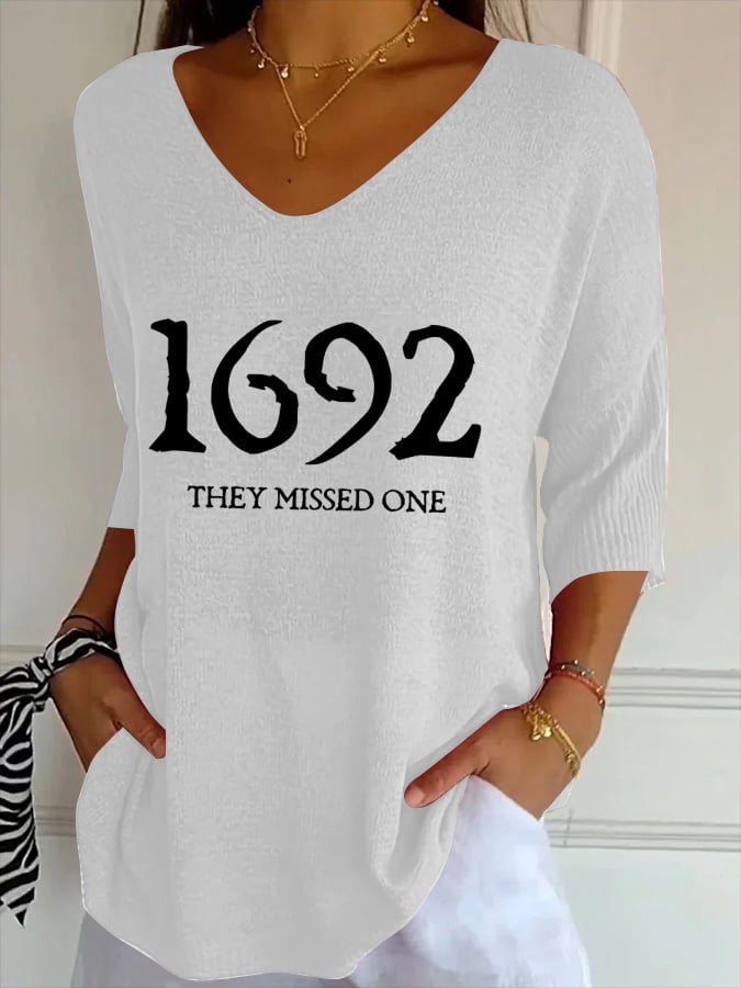 Women's 1692 They Missed One Print Casual T-Shirt