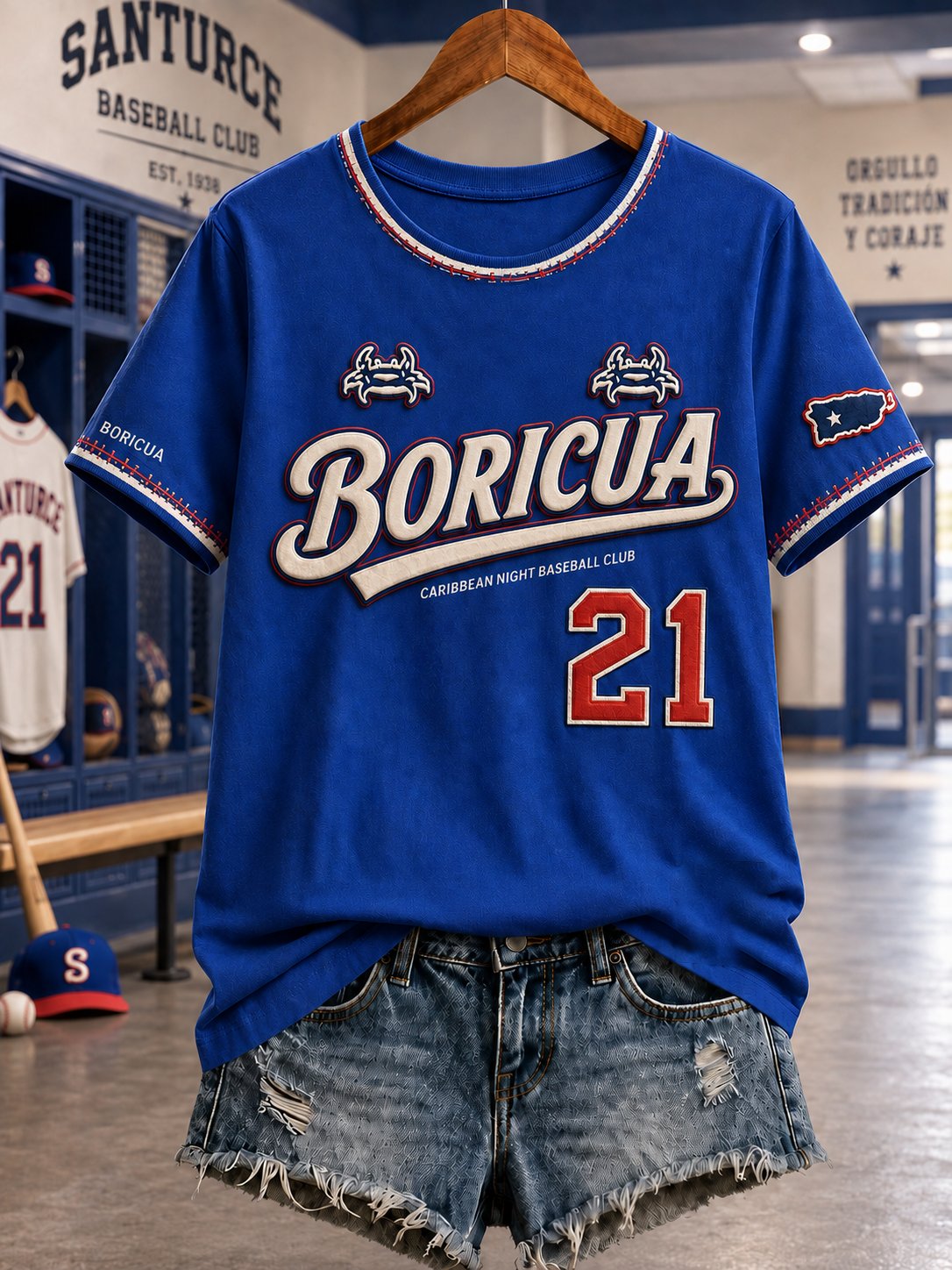 Women's Baseball Print T-shirt