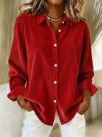 Women's Casual Multi-Color Corduroy Shirt