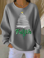 Women's Casual Faith Christmas Sweatshirt