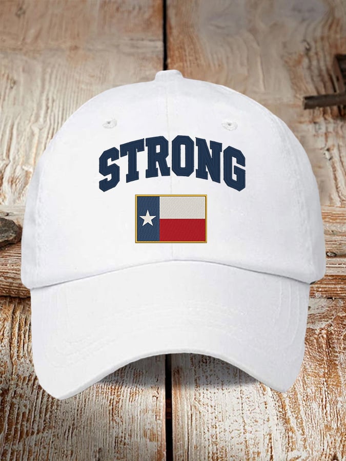Retro Texas Strong Print Baseball Cap
