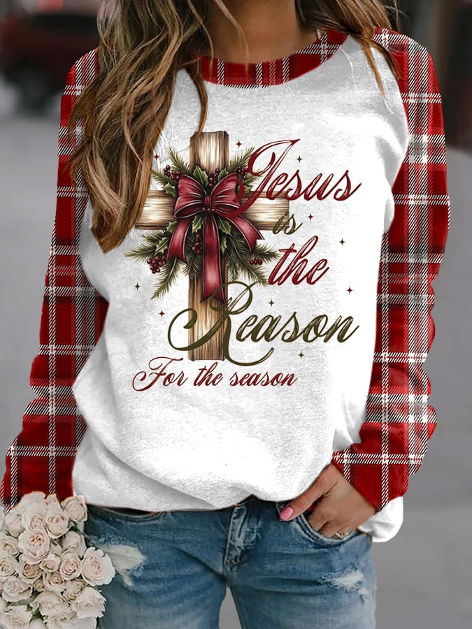 Women's Christmas printed casual sweatshirt