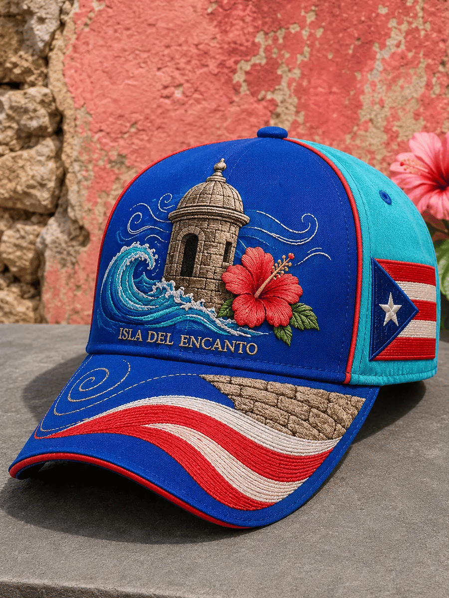 Unisex Puerto Rican Art Print Baseball Cap