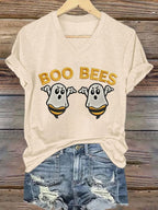 Women'S Casual Halloween Printed Short Sleeve T-Shirt