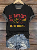 Women's Love Story Crew Neck Print T-shirt