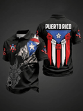 Men's Puerto Rico Print Casual Polo
