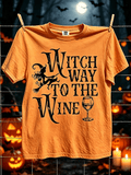 Women's Halloween Witch Print T-Shirt