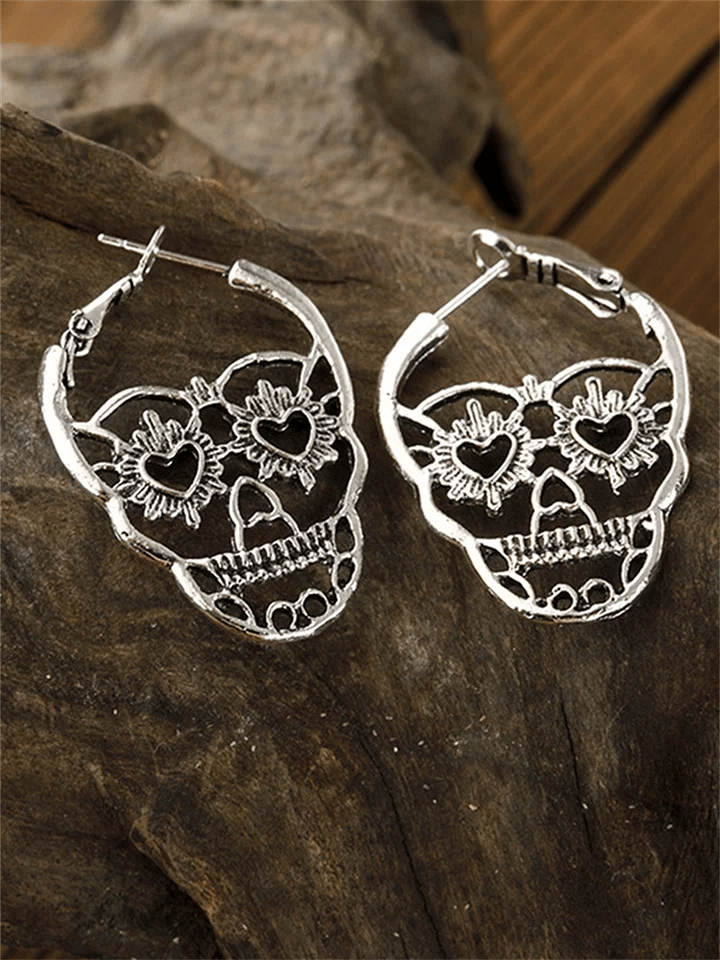 Vintage Sugar Skull Earrings