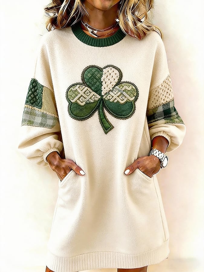 Women's St. Patrick's Day Printed Knit Dress