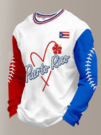 Men's Baseball Printed Waffle Top