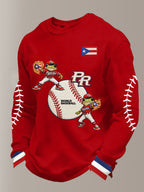 Men's Baseball Printed Waffle Top