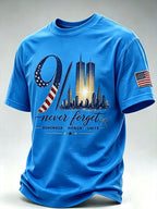 Men's 9.11 Never Forget Print Casual T-shirt