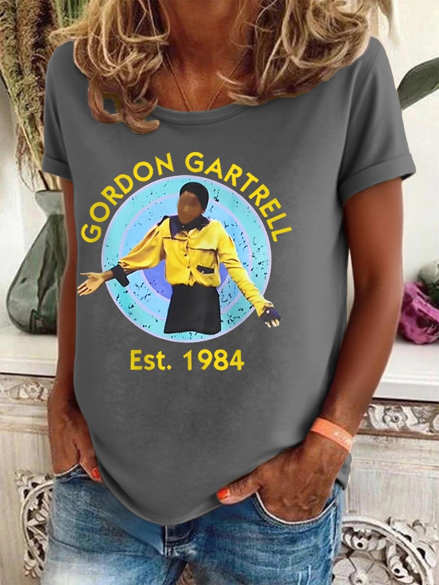 Women's Retro 80s Show Gordon Gartrell Est.1984, R.I.P Malcolm-Jamal Warner Memorial Print T-Shirt