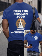 Men's Beagles Deserve Homes Not Wired Prison Cells Print Round Neck T-shirt