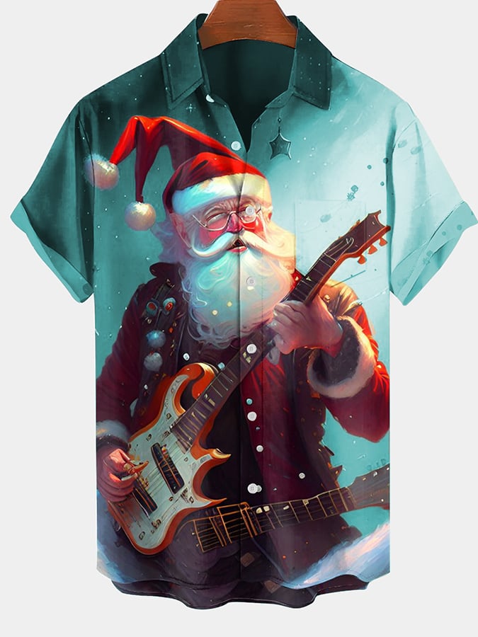 Stylish Santa Print Shirt