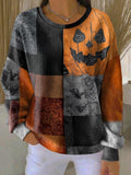 Women's Halloween Printed Casual Sweatshirt