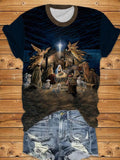 Women'S Nativity Print T-Shirt