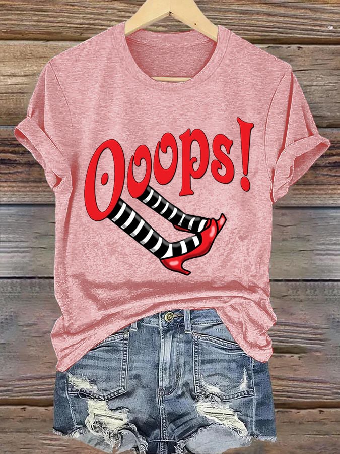 Women's Halloween Witch Printed Crew Neck T-Shirt