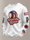 Men's Baseball Printed Waffle Top