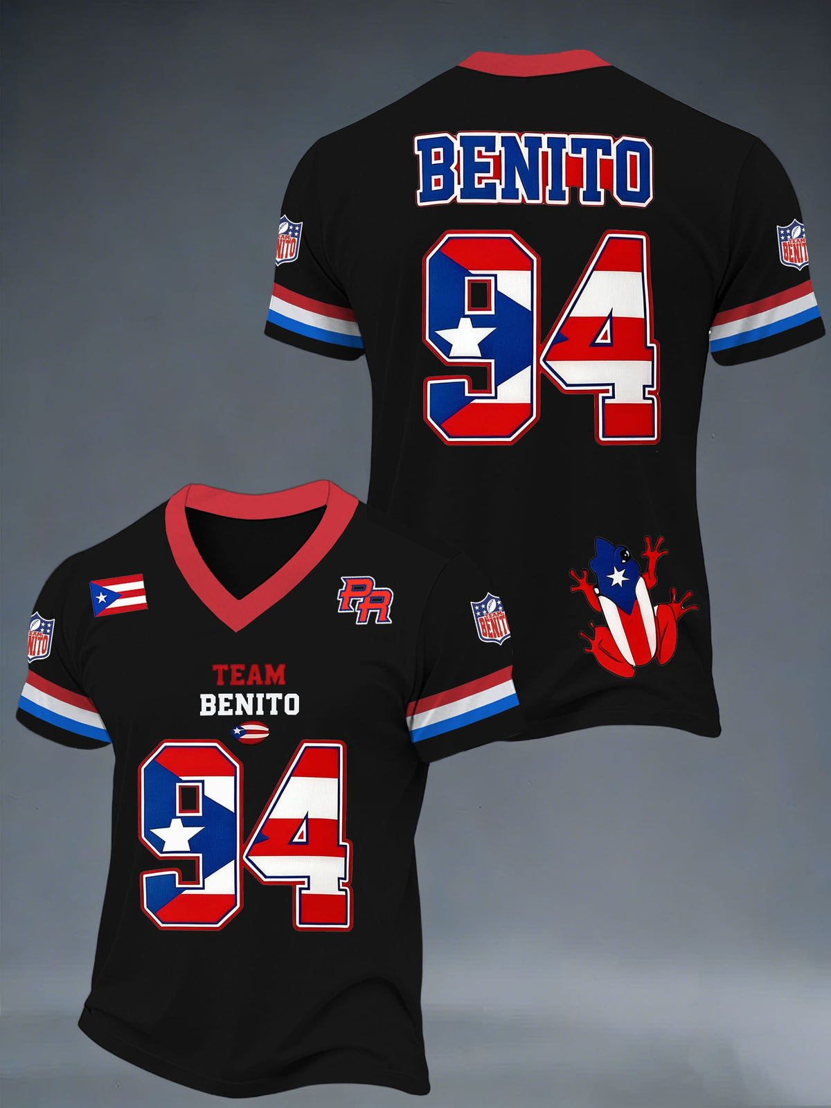 Men's Benito Bowl Print V-Neck Short-Sleeve T-Shirt