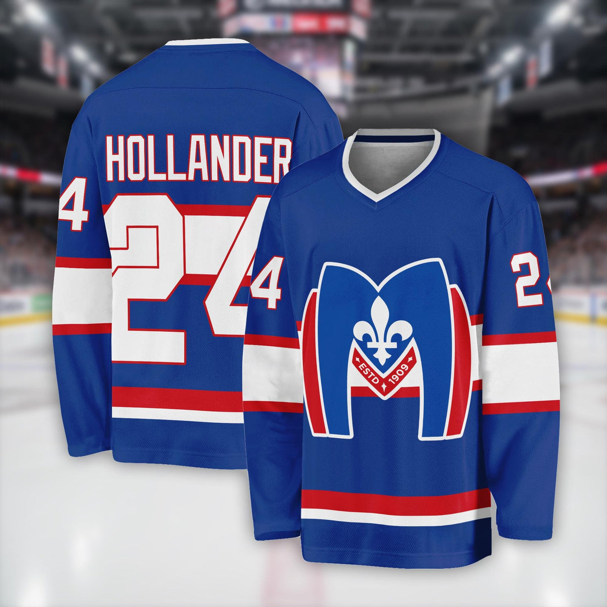 Men's ice hockey print casual top