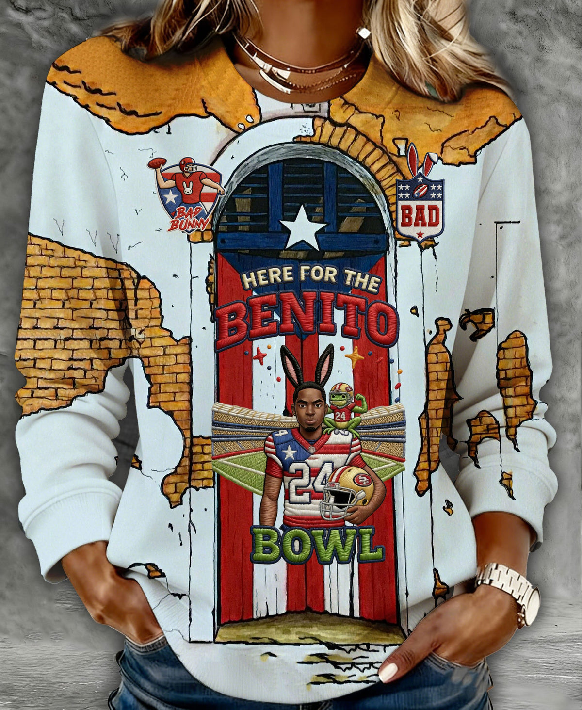 Puerto Rican Singer Printed Sweatshirt