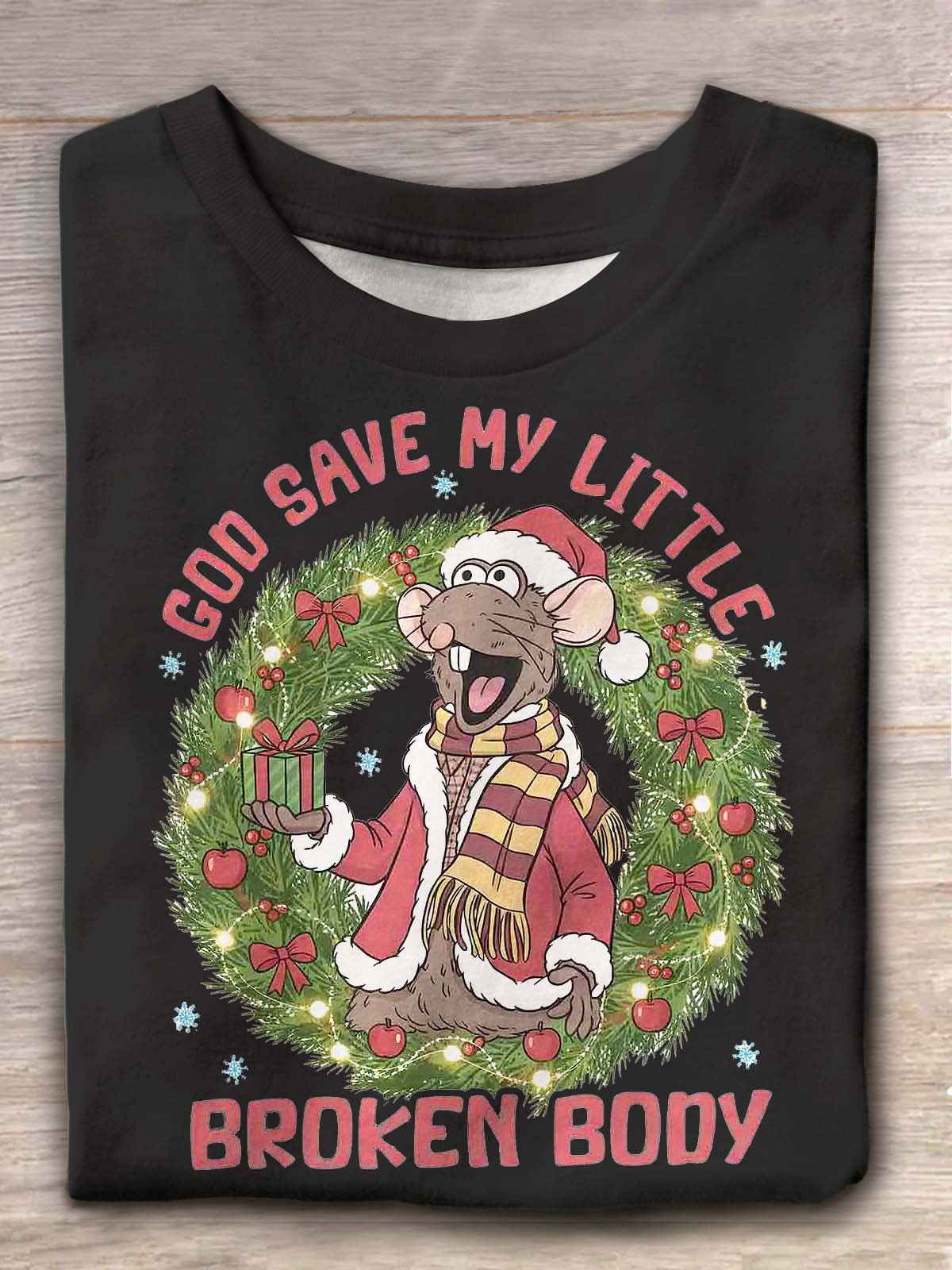 Women's Crew Neck Print T-Shirt