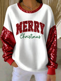 Women's Merry Christmas Print Casual Hoodie