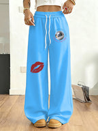 Women's Kiss All The Time Disco Occasionally Print Pants