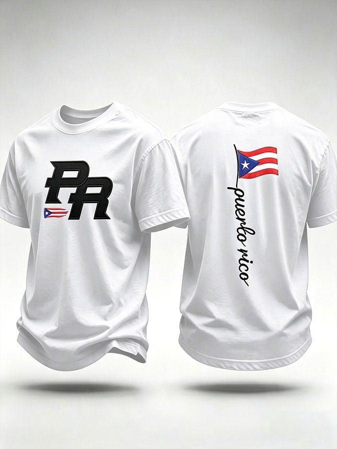 Men's Puerto Rico Print Short-Sleeve T-Shirt