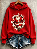 Women's Christmas Print Long-Sleeved Sweatshirt