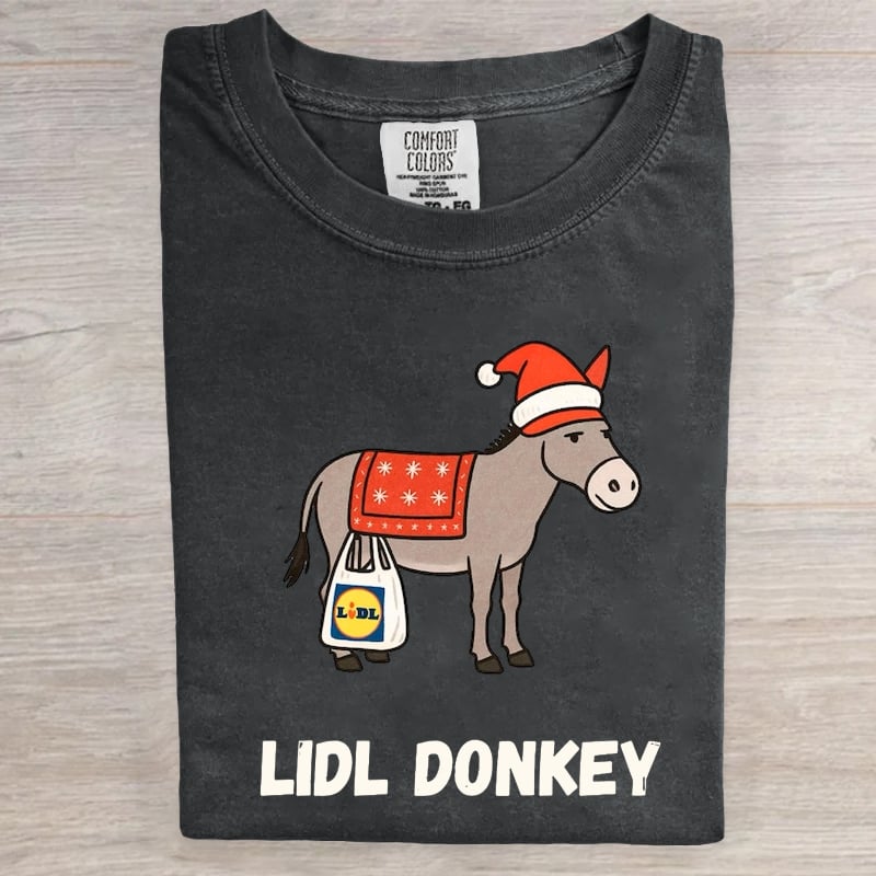 Lidl Donkey Christmas Art Print T-Shirt