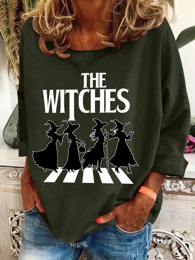 Women's The Witches Printed Crew Neck Sweatshirt