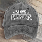 Eleven Stranger Upside Down Hawkins 80s Horror Art Printed Cap