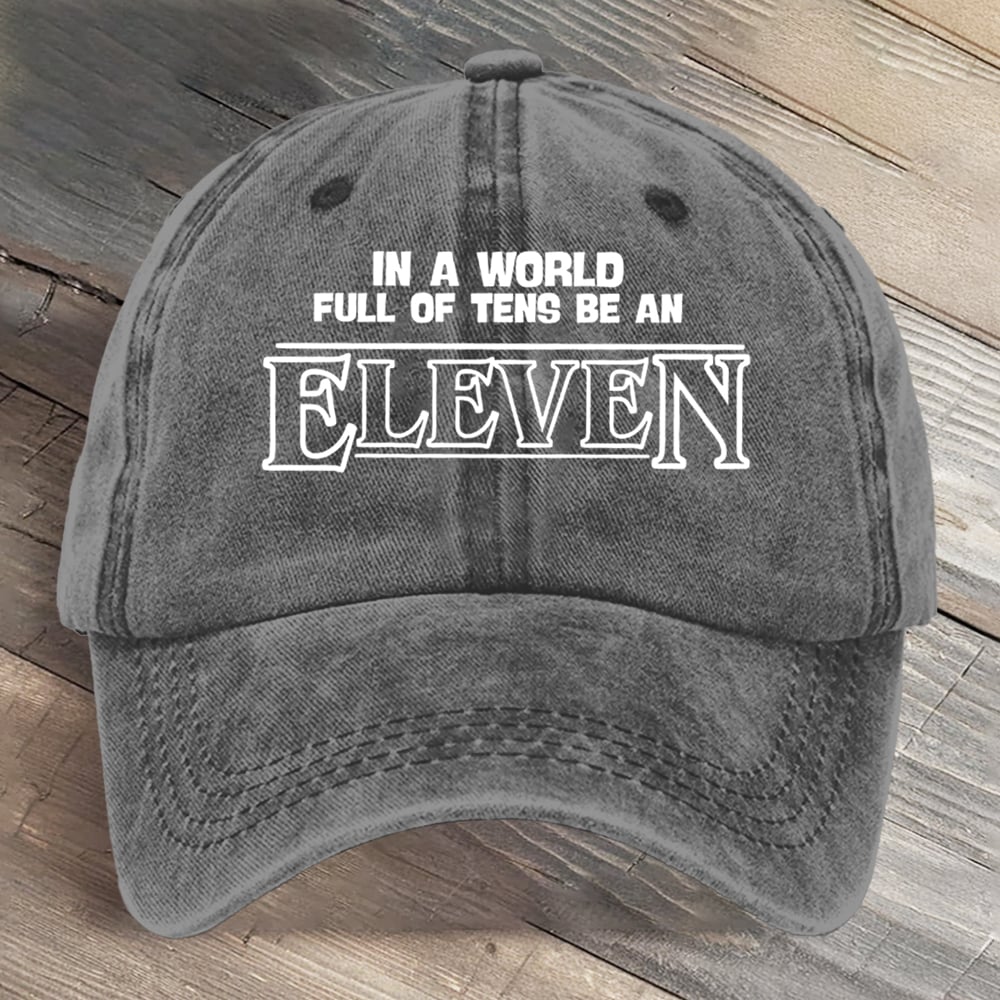 Eleven Stranger Upside Down Hawkins 80s Horror Art Printed Cap