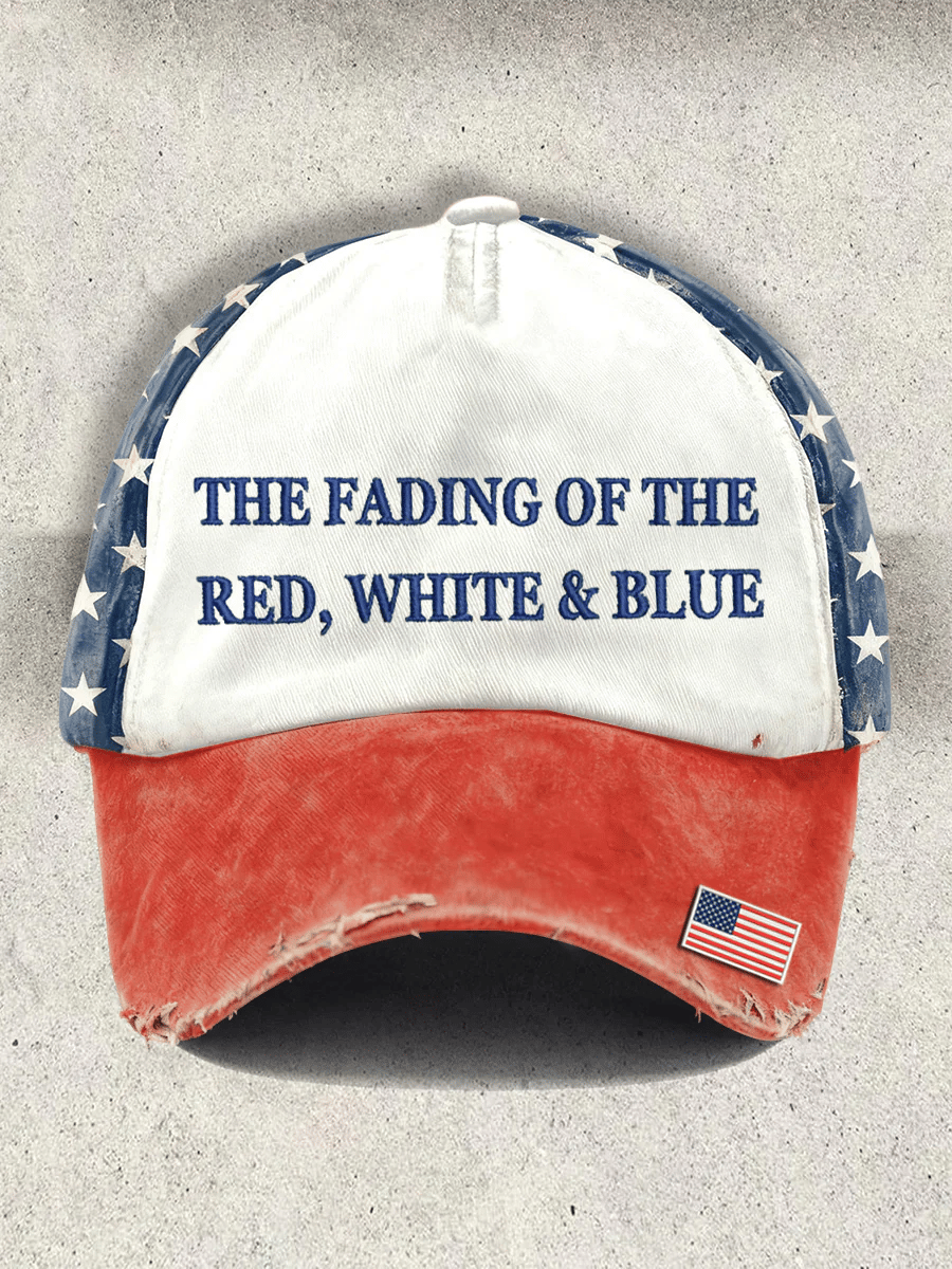 Unisex Resort The Fading of the Red White and Blue Design Print Baseball Cap