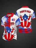 Men's Puerto Rico Print Polo Shirt