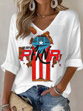 Puerto RIco Singer Pfknr Printed Long Sleeve Top