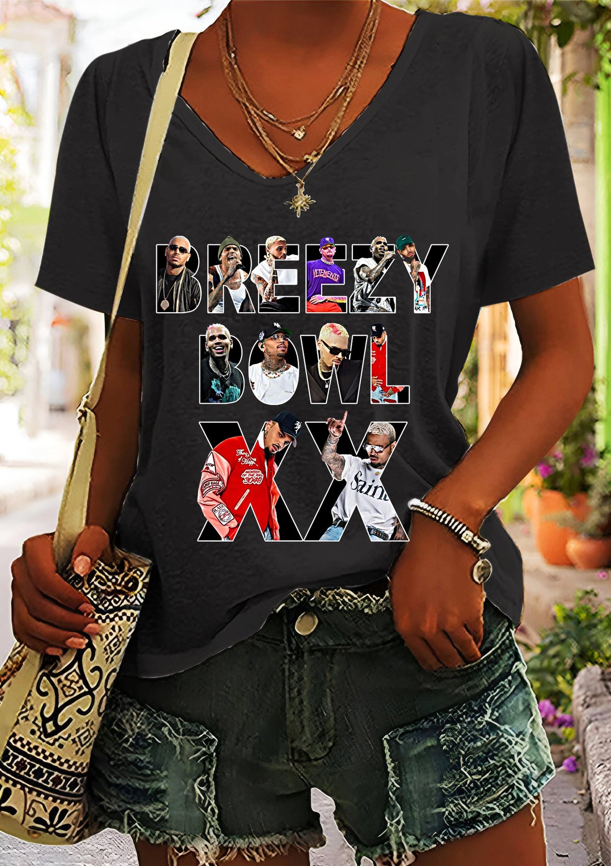 Breezy Bowl Women's Printed T-Shirt