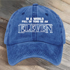 Eleven Stranger Upside Down Hawkins 80s Horror Art Printed Cap