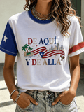 Women's Puerto Rico Pride Art Printed T-shirt