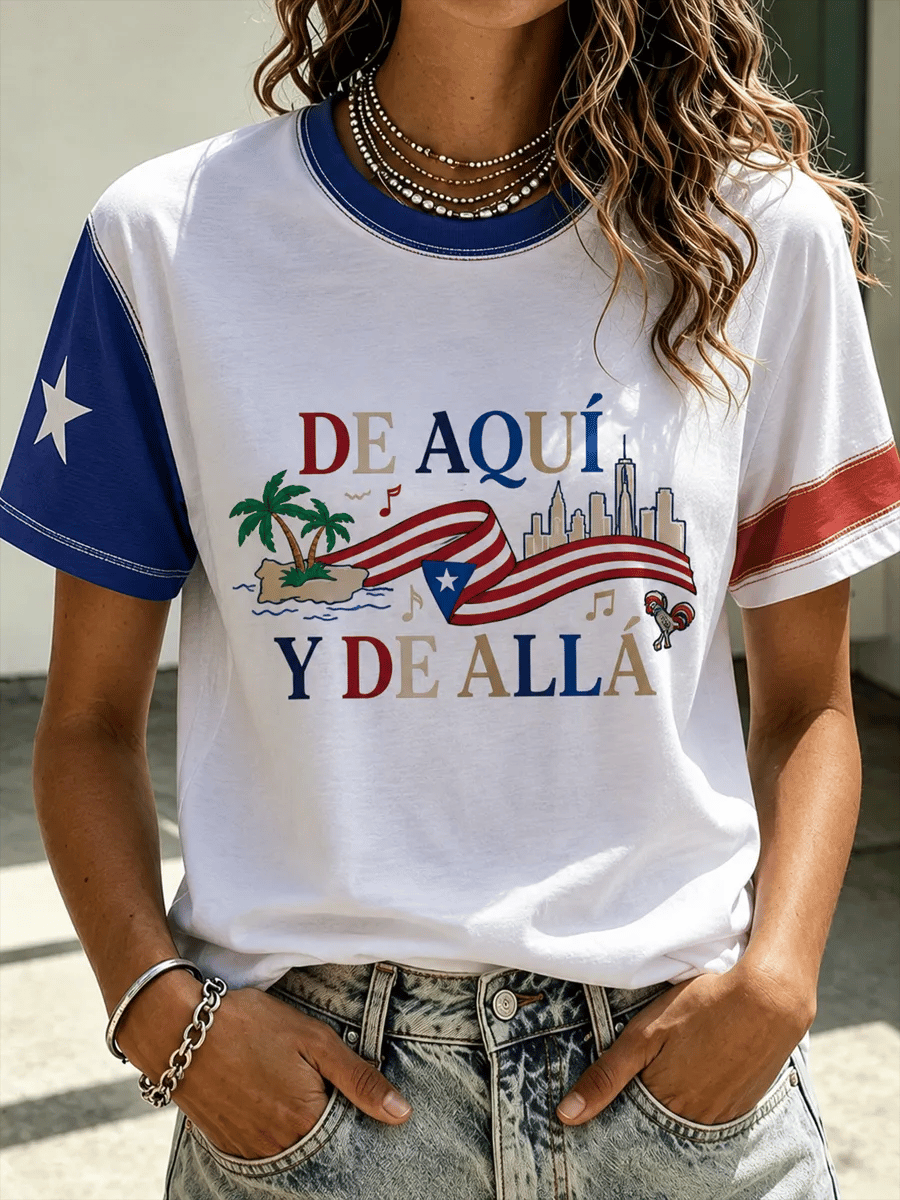 Women's Puerto Rico Pride Art Printed T-shirt