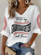 Women's That’s My Granddaughter Out There Baseball Print Top