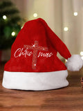 Retro Christmas Faith Cross Print Santa Hat