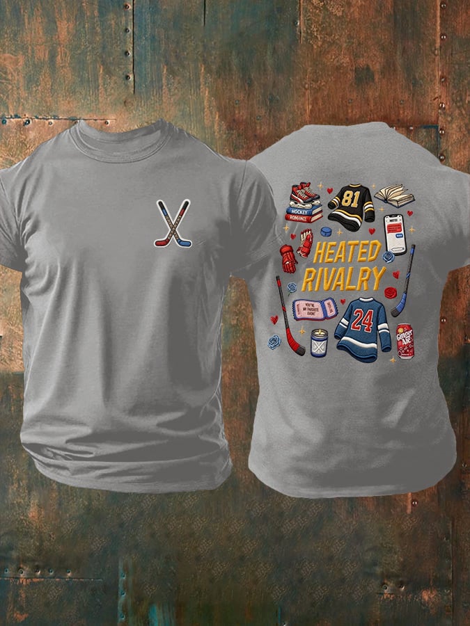 Men's Hockey Romance Print T-Shirt