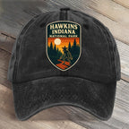 Hawkins Indiana National Park Upside Down Art Printed Cap