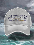 Unisex The Wreck of the Edmund Fitzgerald by Gordon Lightfoot Absolutely Wrecks Me 50th Anniversary Hat Print Baseball Cap