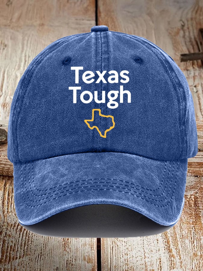Retro Texas Tough Print Baseball Cap